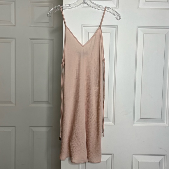 NWT Midnight Bakery Satin Bias Cut Chemise Slip Dress XS Rose - Picture 2 of 14
